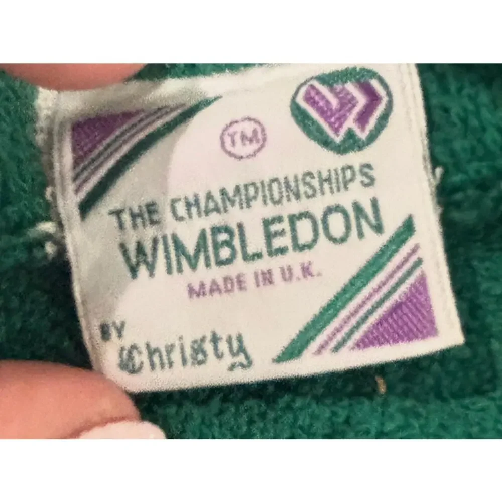 Vintage 1988 Wimbledon Championship Green Tennis Towel